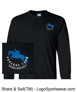 Gildan Ultra Cotton Adult Unisex Long Sleeve - Black Design Zoom